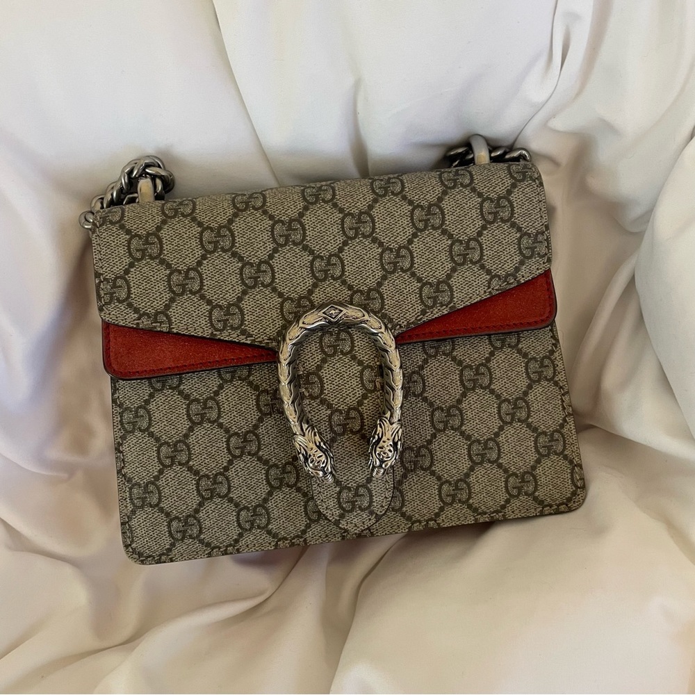 GUCCI DIONYSUS GG SUPREME MINI BAG RED